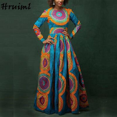 African Dashiki Women#x27;s Maxi Dress Long Sleeve Evening Party Swing Long Dresses $29.99
