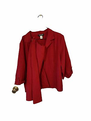 #ad Briggs New York womens skirt suit size 16W red Valentines Day made USA NWT New $17.77