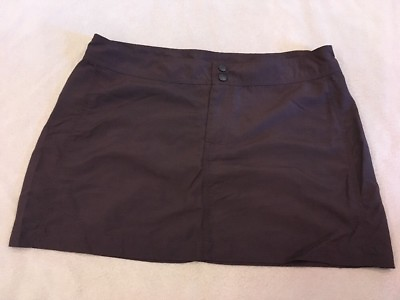 #ad Ll Bean 12 Womens Brown Swimsuit Coverup Skirt Supplex Nylon $9.90