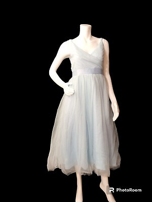 #ad Girls 12 14 Baby Blue Formal Sleeveless Layered Dress Ballgown Wedding Princess $75.00