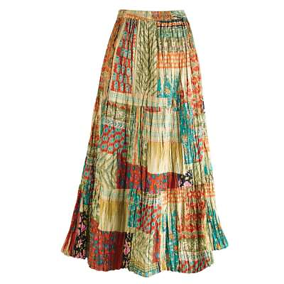 #ad #ad Womens Reversible Boho Maxi Skirt Floral Long Skirt by Catalog Classics 36quot;L $34.99