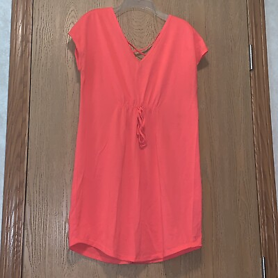 Swimsuit Cover Up Womens Size Medium 7 9 Coral Orange Color Guc E1450 $15.78