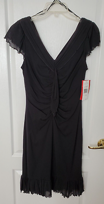 #ad Women#x27;s Black Cocktail Dress Size 10 NWT By Sangria New With Tags $16.00