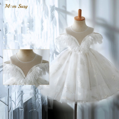 Baby Girl Princess Lace Fly Sleeve Tutu Dress Vintage Party Baby Clothes 1 14Y $70.58