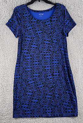 #ad Apt. 9 Women#x27;s Sundress Medium Blue Black Summery Casual Everyday Use $7.88