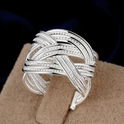 925 sterling Silver for women men Rings wedding cute party lady nice hot C $2.50