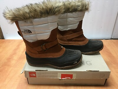 #ad Women#x27;s The North Face SHELLISTA Pull On Boots Size US 6 Leather Brown Ivory $40.48