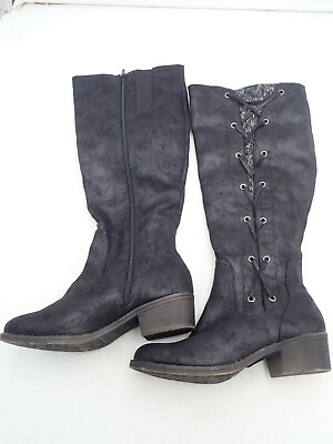#ad SO® Hemlock Women#x27;s Riding Boots Wide Calf Black sizes 6.5 7 8 amp; 9 $12.75
