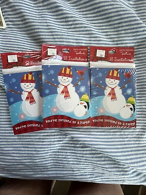 3 HALLMARK Party Express Christmas Party INVITATIONS amp; Envelopes 24 Total $14.99