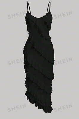 #ad Shein Black Party Women Dress Date Night Dress Size M GBP 11.99