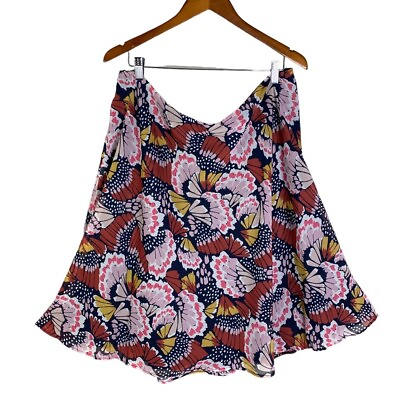 #ad Boden crinkle bias skirt in petal multi print multicolor women’s plus size 20 22 $75.00