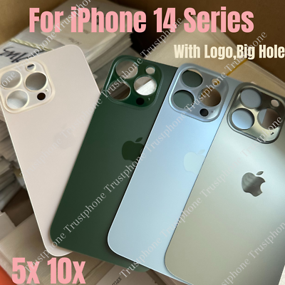 #ad Back Glass Replacement Rear Cover Big Hole For iPhone 14 14 Plus 14 Pro Max Lot $54.50