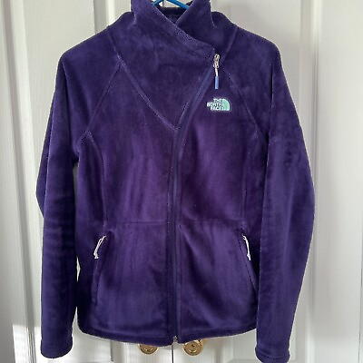 #ad The North Face Bellarine Fleece Jacket Size Medium Women Front Zip Purple EUC $24.99
