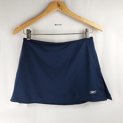 REEBOK Women#x27;s Tennis Golf Straight Slit Skort Skirt Logo Activewear Nvy Blue S $13.95