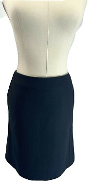 #ad Diane Von Furstenberg Navy Blue Skirt Size 0 US Pockets Wool Blend Metador $39.99