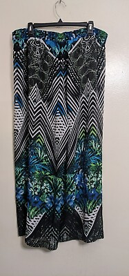 Bisou Bisou Women#x27;s Wide leg Floral Sheer Pants Size XL Womens $9.00