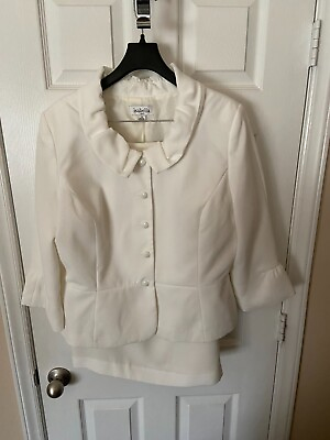 Womans Isabella White Skirt Suit Size 16 $43.50