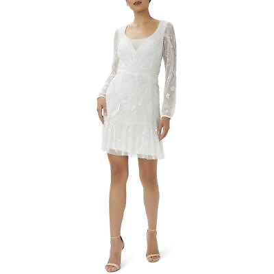 Adrianna Papell Womens Floral Embellished Cocktail and Party Dress BHFO 3608 $57.99