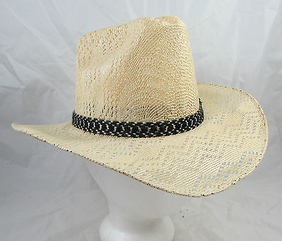 #ad Vintage Summit Hats Straw Western Cowboy Beach Party River Hat Size 6 3 4 $34.99
