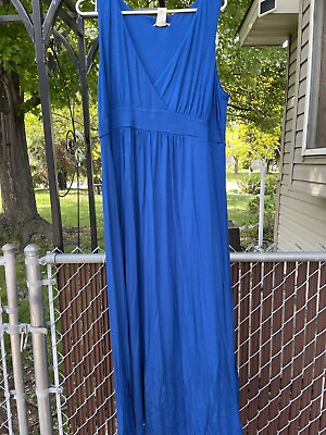 #ad #ad Long Blue Maxi Dress V Neck New w tags $20.00