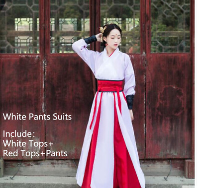#ad Hanfu Dress Ancient Chinese Anime Clothes Streetwear Adult Women Classical Dance $34.99