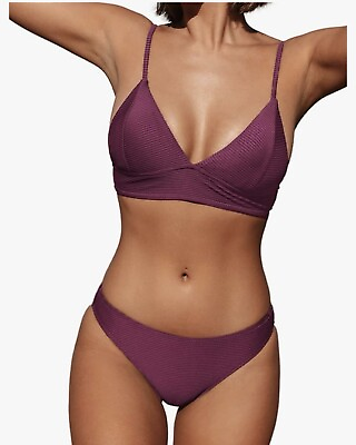 #ad CUPSHE Women Bikini Set Solid Color Sexy Triangle Two Piece Swimsuit $13.00
