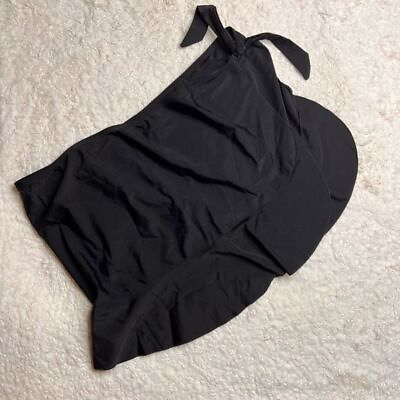 #ad In Mocean Womens 2XL Black Swimsuit Coverup Skirt Side Tie Ruffle Hem $26.25