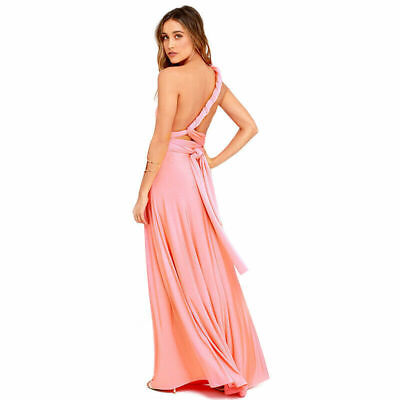 #ad Sexy Women Boho Maxi Club Dress Red Bandage Dress Party Bridesmaids Robe Longue $31.24