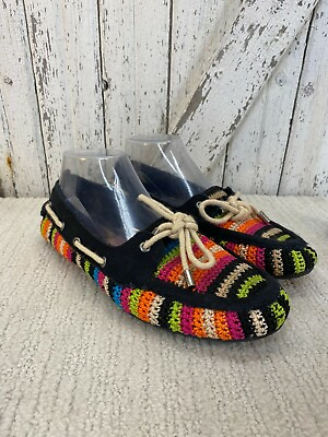 #ad The Sak Knit Boho Shoes Women’s 9.5 EUC Colorful Stripes SS61 $19.99