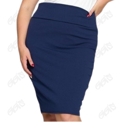 #ad #ad Womens Skirt Pencil Navy Crepe Stretch High Waist USA Choose Size 1X 2X 3X $22.75