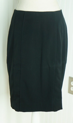 #ad White House Black Market Black Paneled Straight Pencil Skirt 8 $17.99