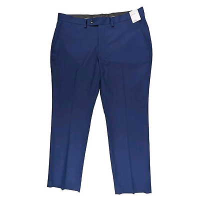 #ad #ad NEW Nordstrom Rack Dress Pants Men#x27;s Size 38 x 30 Flat Front Navy Blue Slack NWT $19.95