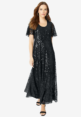 #ad Roaman#x27;s Women#x27;s Plus Size Sequin Maxi Dress. $154.92
