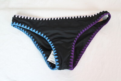 #ad Bar III $48 Women#x27;s Black Bikini Bottom Size Small NWT $10.00