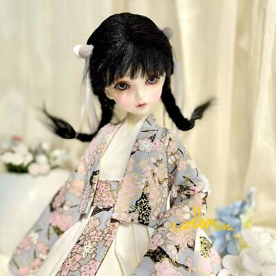 1 4MSD BJD Doll Clothes Hanfu Costume 2*TopSkirtSocks Bronzing Cherry Blossom $26.21