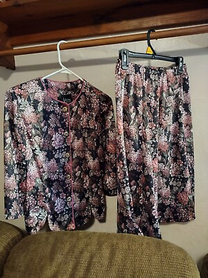 #ad Vintage Whirlaway Floral Skirt And Top Set 8p $18.00