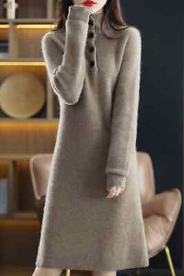 #ad New Dress Women#x27;s Knit Skirt Long Dress Color Comfort Elegant Women#x27;s Clothing $168.38