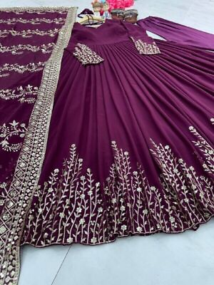 #ad NEW INDIAN STYLE GOWN BOTTOM AND DESIGNER DUPATTA FOR WEDDING PARTY WEAR amp; WOMEN $45.13