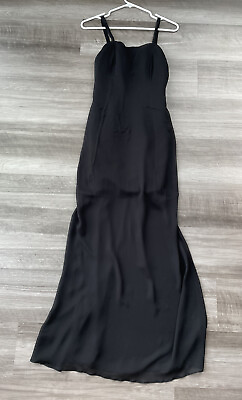 #ad Camilla And Marc Black Long Maxi Dress 0 Sleeveless Lined Structured Boning $44.88