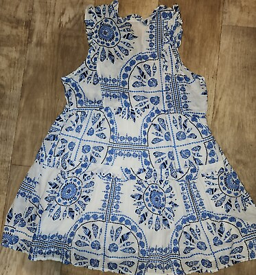 #ad Vineyard Vines Scarf Print Beach Cotton Summer Dress Size XL $70.00