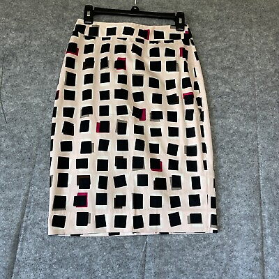 #ad Kate Spade New York quot;Skirt the Rulesquot; Size 2 Abstract Pencil Pink Black EUC $18.74