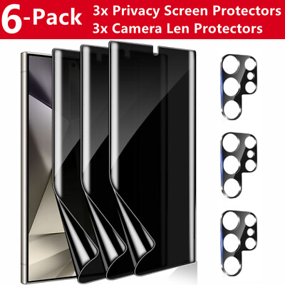 #ad Privacy Hydrogel Screen Protector Camera Protector for Samsung S24 Ultra Plus 23 $12.99
