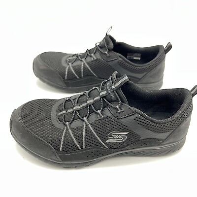 Skechers Gratis Sport womens wide fit shoes sneakers black size 9 104282w $19.95