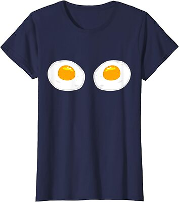 #ad Fried Eggs Funny Bikini Costume Sunny Side Up Egg Ladies#x27; Crewneck T Shirt $21.99