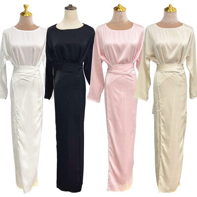 #ad Ramadan Muslim Women Long Maxi Dress Abaya Islamic Kaftan Dubai Robe Gown Arab $39.61