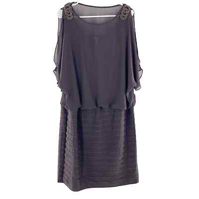 #ad R amp; M Richard’s Mocha Formal Cocktail Dress Sleeveless Size 16W New $46.55