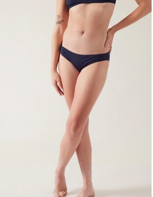 #ad Athleta Clean Medium Bikini Bottom Size Small Blue NWT #383979 $27.19