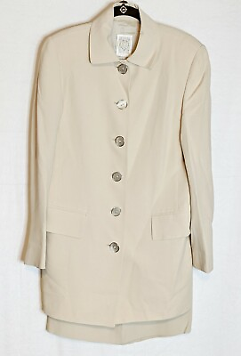 #ad Studio 0001 Ferre Women Suit Size 4 6 Lined Pencil Skirt Long Button Jacket EUC $56.25