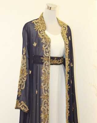 #ad Dubai Moroccan Abaya Kaftan Luxury Modern Islamic Farasha Long For Women Dresses $64.99