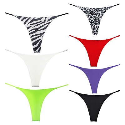 #ad Womens Low Rise Thong Bikini Bottom Beach T back Swimwear G String Swimsuits $7.43
